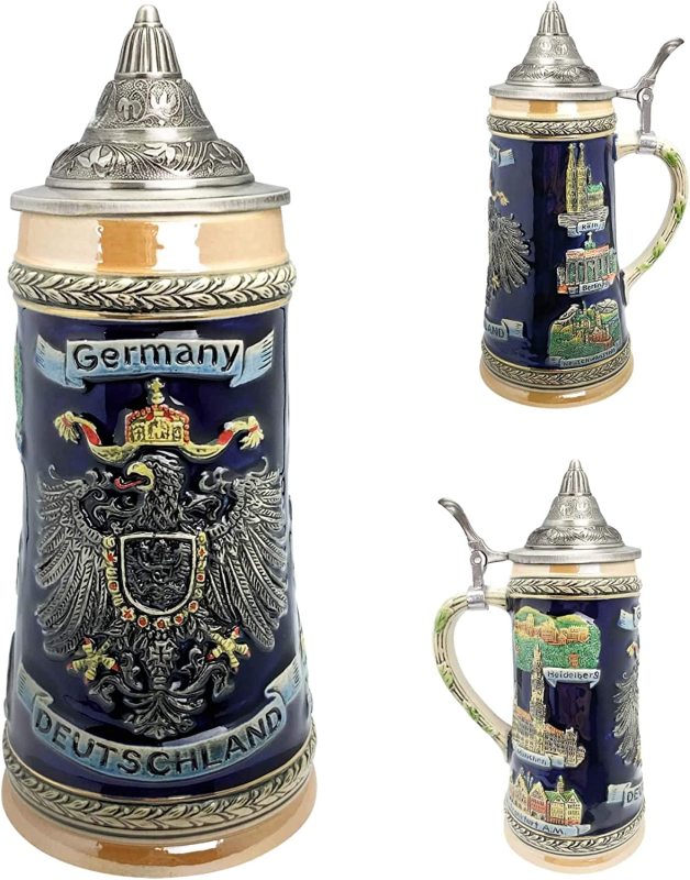 Deutschland Germany Eagle Deluxe Ceramic Beer Stein
