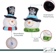 Snowman and Santa Salt and Pepper Shaker