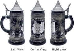 1 Liter Charcoal Black Oktoberfest Beer Mug