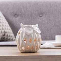 White Ceramic Novelty Tealight Candle Holder