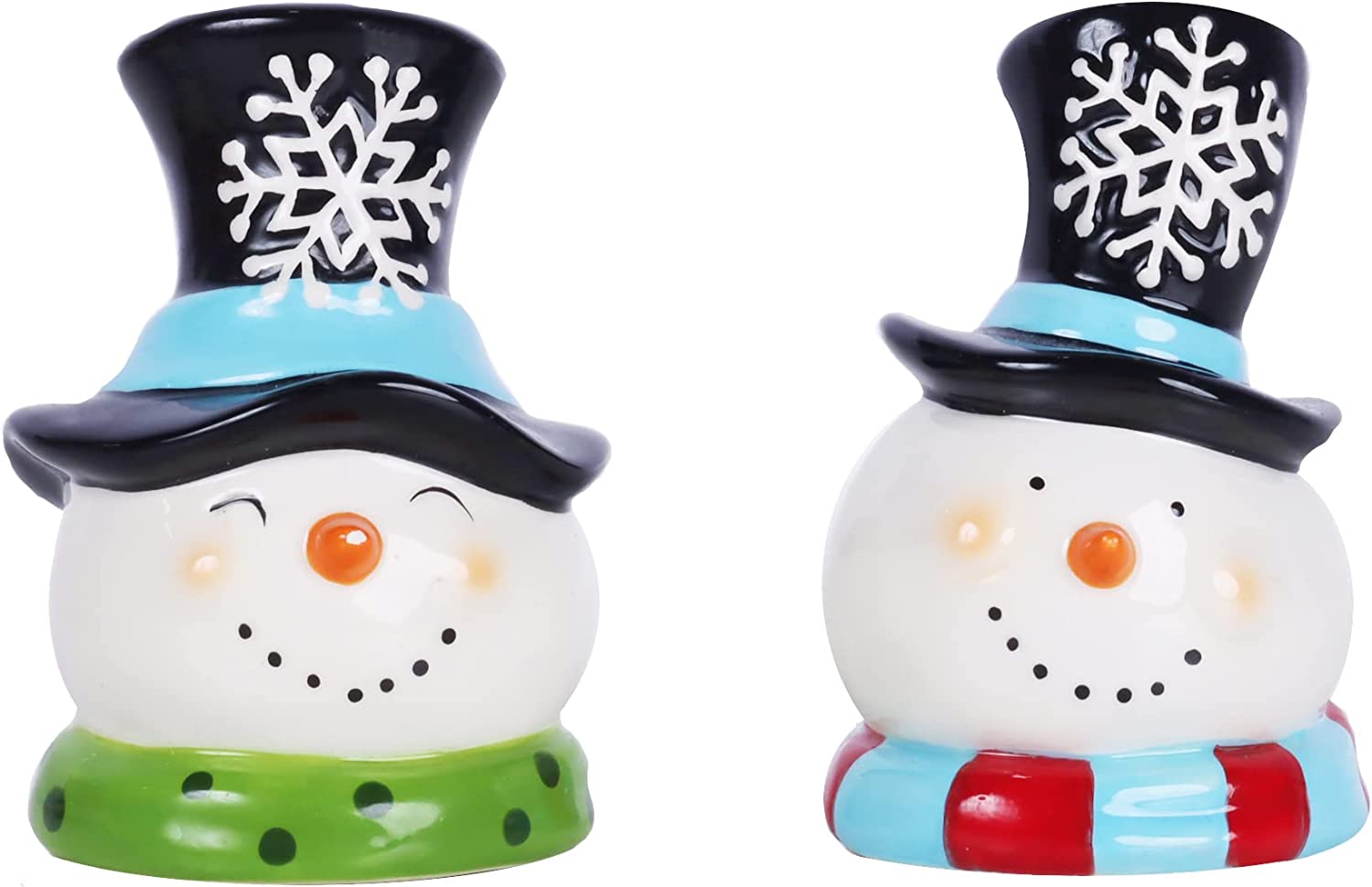 Snowman and Santa Salt and Pepper Shaker
