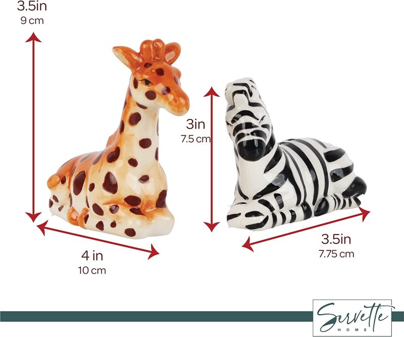 Giraffe & Zebra Salt & Peppers Shakers