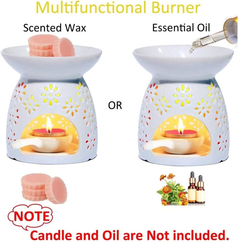 Ceramic Tealight Oil Burner with Tea Light Holder