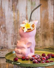 Pink Pig Bottoms Up Ceramic Cocktail Tiki Mug