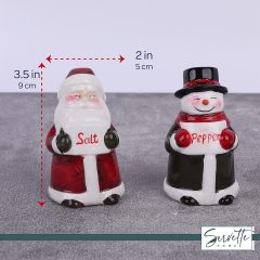 Snowman and Santa Salt and Pepper Shaker