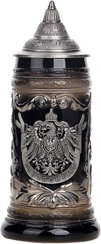 0.6 Liter Charcoal Black Ceramic Stein Beer Mug