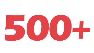 500+