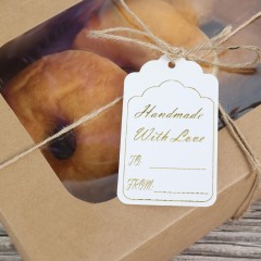 24 Pcs Cookie Boxes with Window for Paper Gift Giving Brown Bakery Cupcake Boxes 9" x 6.3" x 3" for Packaging Easy Estate Holiday Pastry Dessert Boxes for Pastries,Cookies, Donuts.