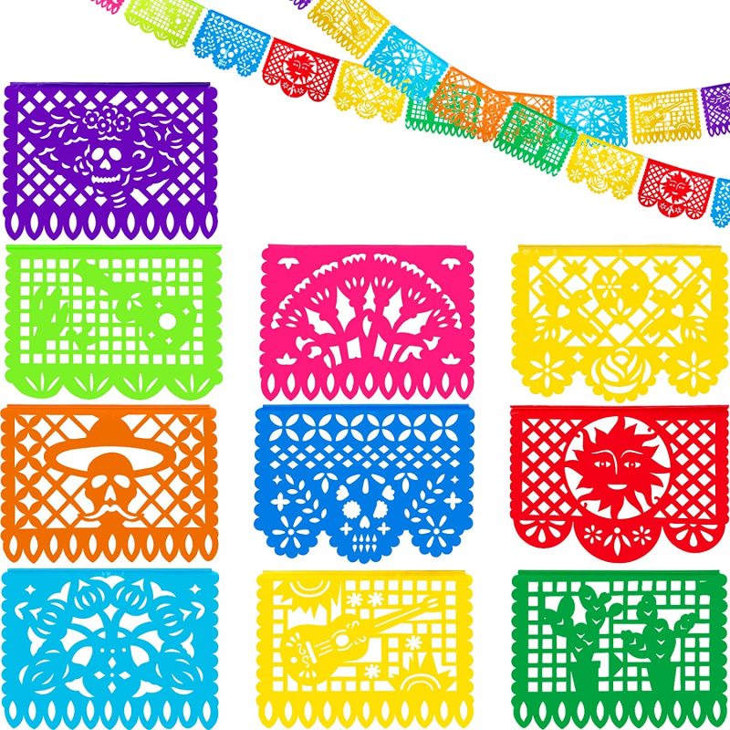 Mexican Party Banners Fiesta Plastic Banners Mexican Fiesta Decorations for Party Supplies