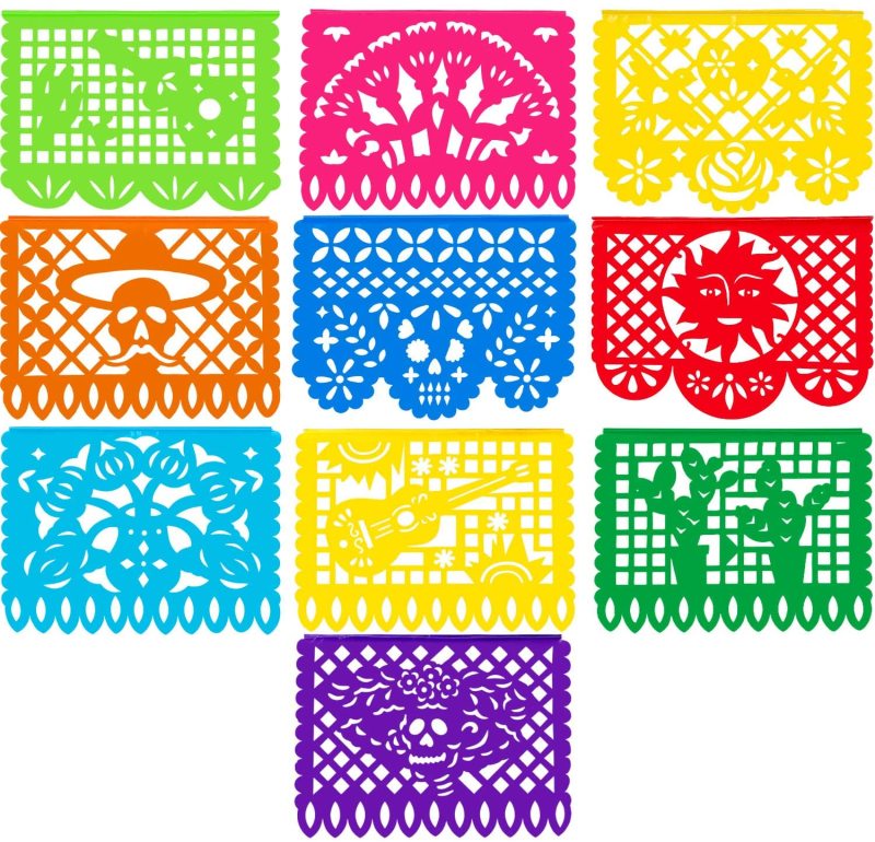 Mexican Party Banners Fiesta Plastic Banners Mexican Fiesta Decorations for Party Supplies