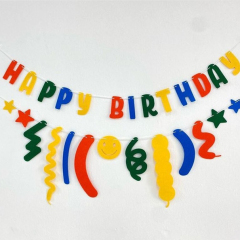 Birthday Garland Party Supplies Baby Shower Decoration New Flet Bunting Banners Flags Happy Birthday Banner