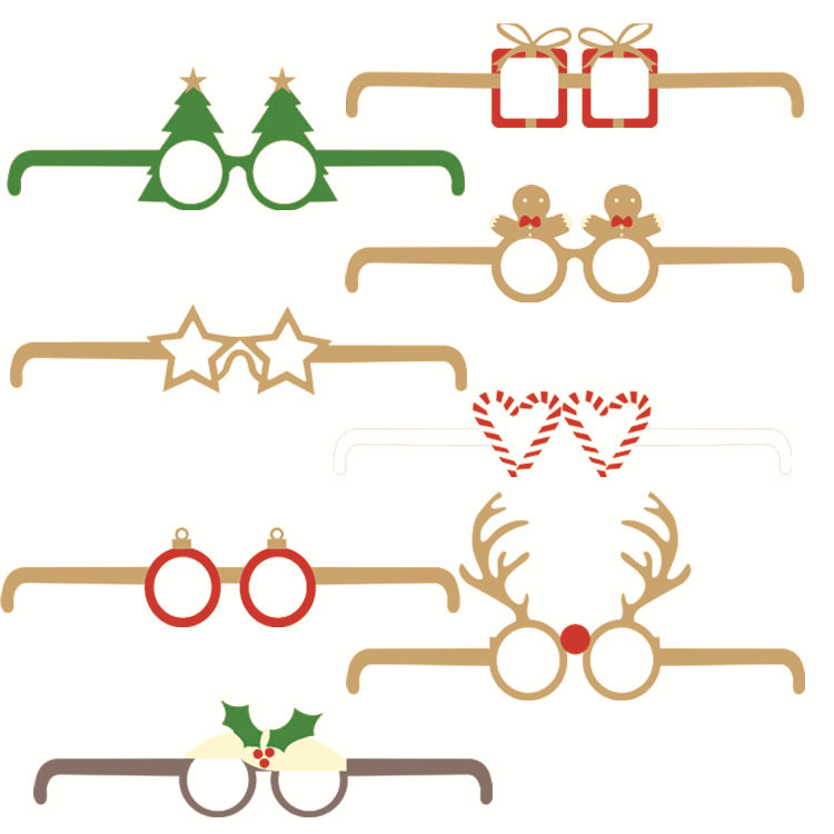 Happy New Year Paper Glasses Party Supplies Number Glasses New Year Eyewear For Happy Year Party Photo Prop