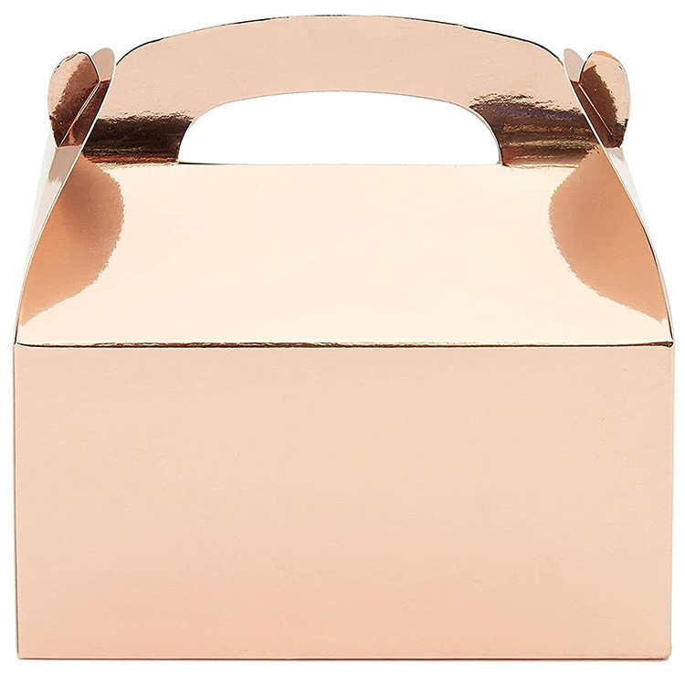 Bulk Gold Paper Hand Cake Boxes and Gift Boxes Cupcake Packaging Box Wholesale Custom Transparent Mini Cupcake Box