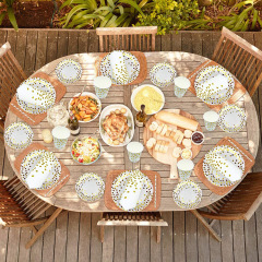 Golden Polka Dots Disposable tableware Paper Plates Party Supplies Birthday and Baptism