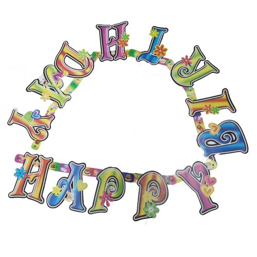 Paper Birthday Decoration For Men Or Boy Party Supplies,Blue And Gold Happy Birthday Banner