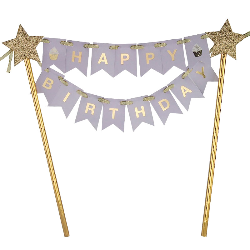 Happy Birthday party decorations kids birthday cake supplies accessories cupcake toppers paper straws