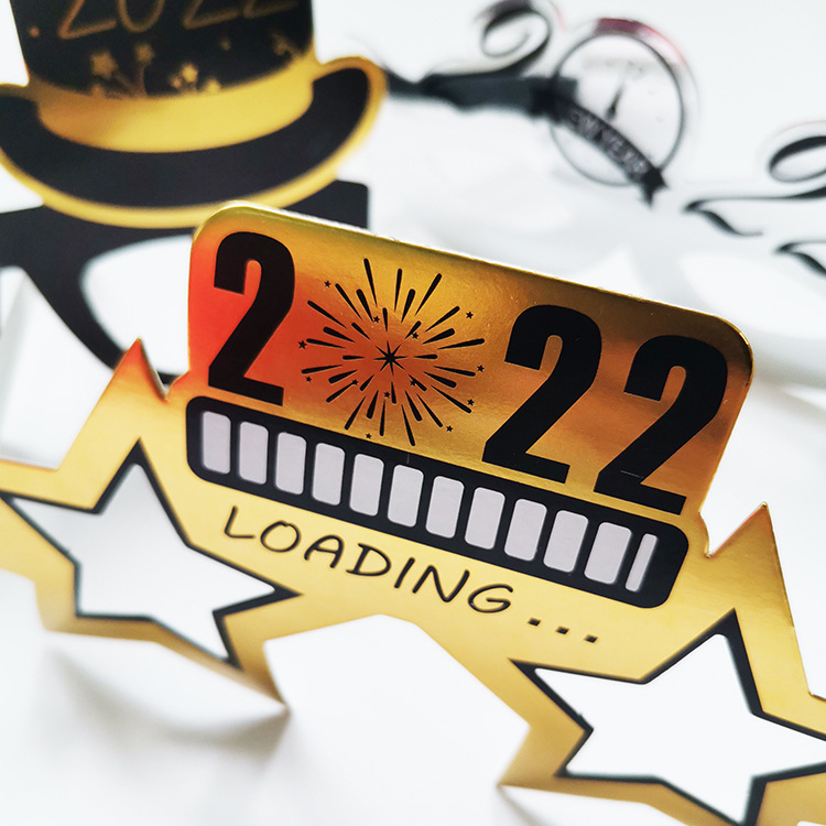 New Year Party Paper Glasses Company Annual Meeting Photo Props Glasses Decoration