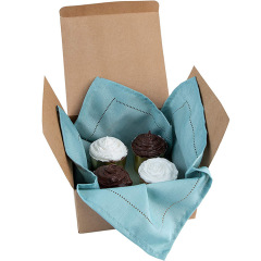 Oil Proof Paper Box for Cake Cupcake Bakery Macaron Muffin Pastry Donut Take Away Fast Food Packaging with Cardboard Twine