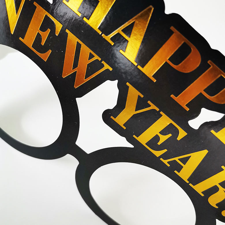 6 pcs Happy New Year Paper Eyeglasses 2022 Eyeglass Fancy New Year Party Glasses 2022 New Year's Eve Party Supplies