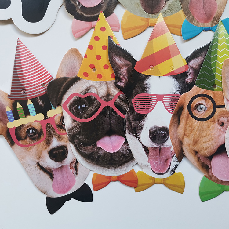 Dog Birthday Banner Birthday Garland Dog Theme Party Bunting Decoration Baby Shower Party Supplies