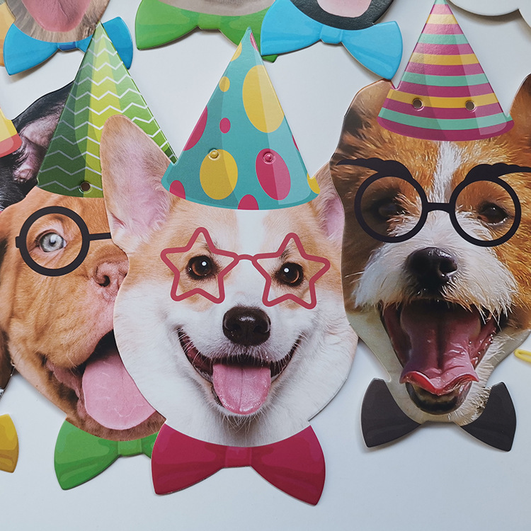 Dog Birthday Banner Birthday Garland Dog Theme Party Bunting Decoration Baby Shower Party Supplies