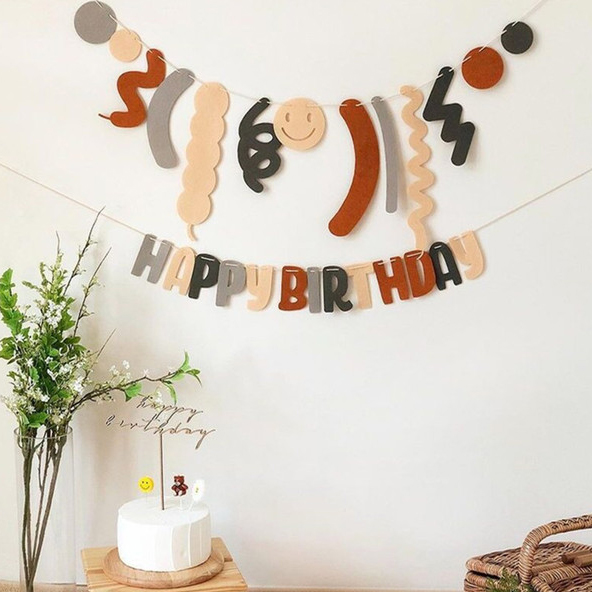 Birthday Garland Party Supplies Baby Shower Decoration New Flet Bunting Banners Flags Happy Birthday Banner