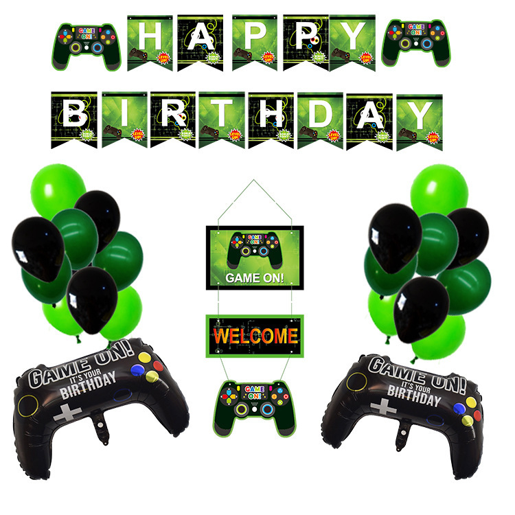 34pcs Video Game Party Tableware Set - Game Theme Party Supplies for Boy Game Players Geeks