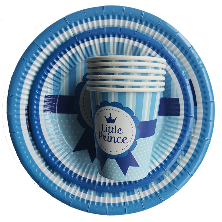 Gender Reveal Party Supplies Decorations Pink Girl Blue Boy Party Set Plates Cups Napkins Table Cover and tableware