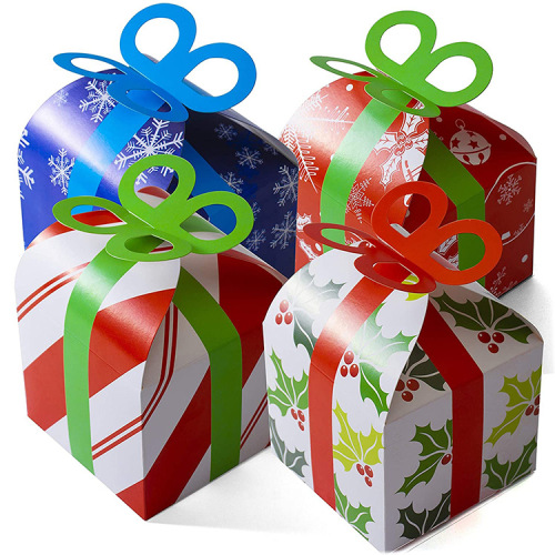 Bakery Boxes for Christams Custom printing folding Eco-Friendly biodegradable paper muffin cupcake box gift box for food bakery cake