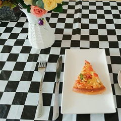 Party Decoration Black and White Tartan Plaid Race Car Paper Tableware Set 24 Guest Kid Birthday Party Customized