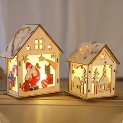 Wholesale Christmas Pendant Mini Wood House Decoration For Gift