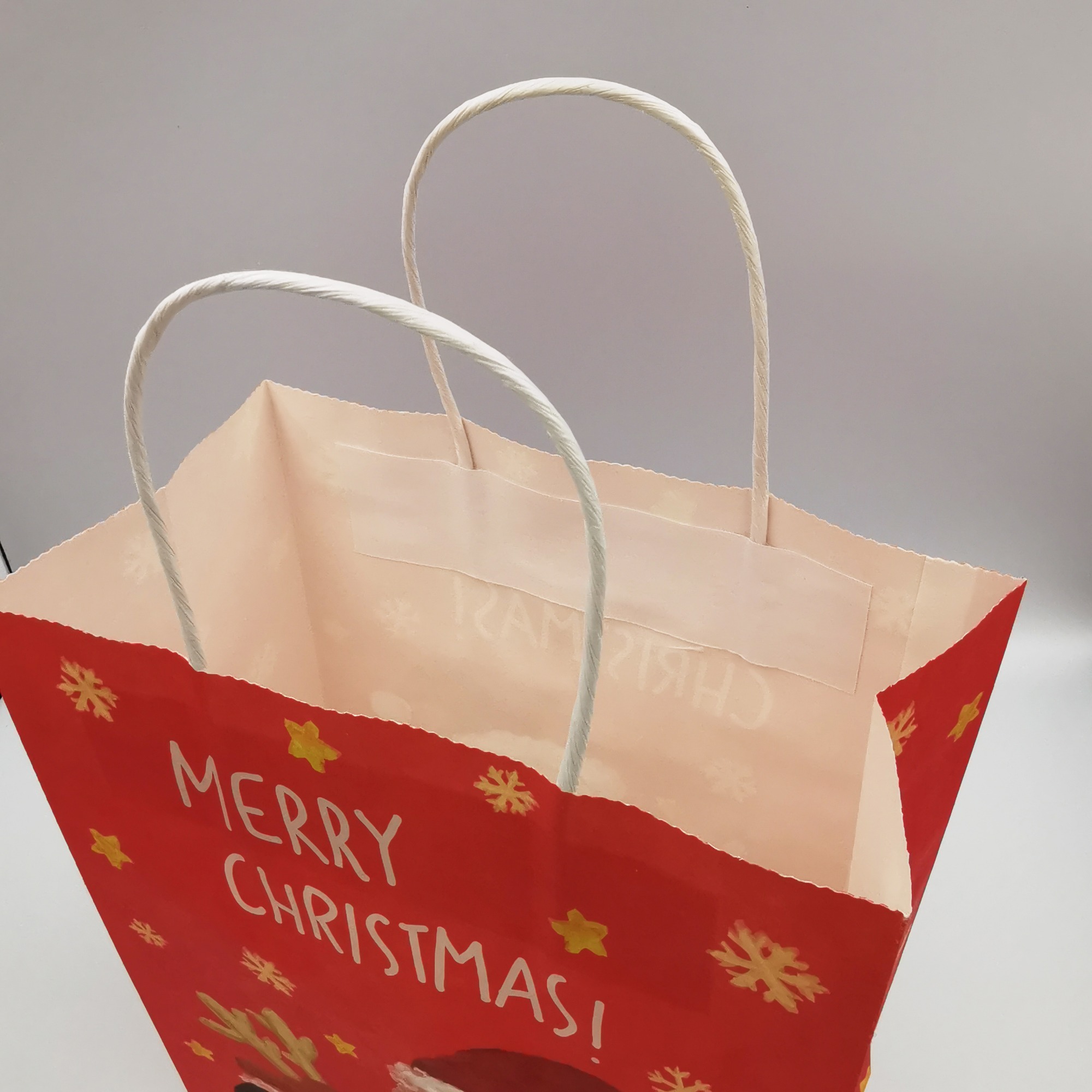 Tote Bag Kraft Paper Bag Storage Gift Packaging Christmas Gift Paper Bag Red Handbag