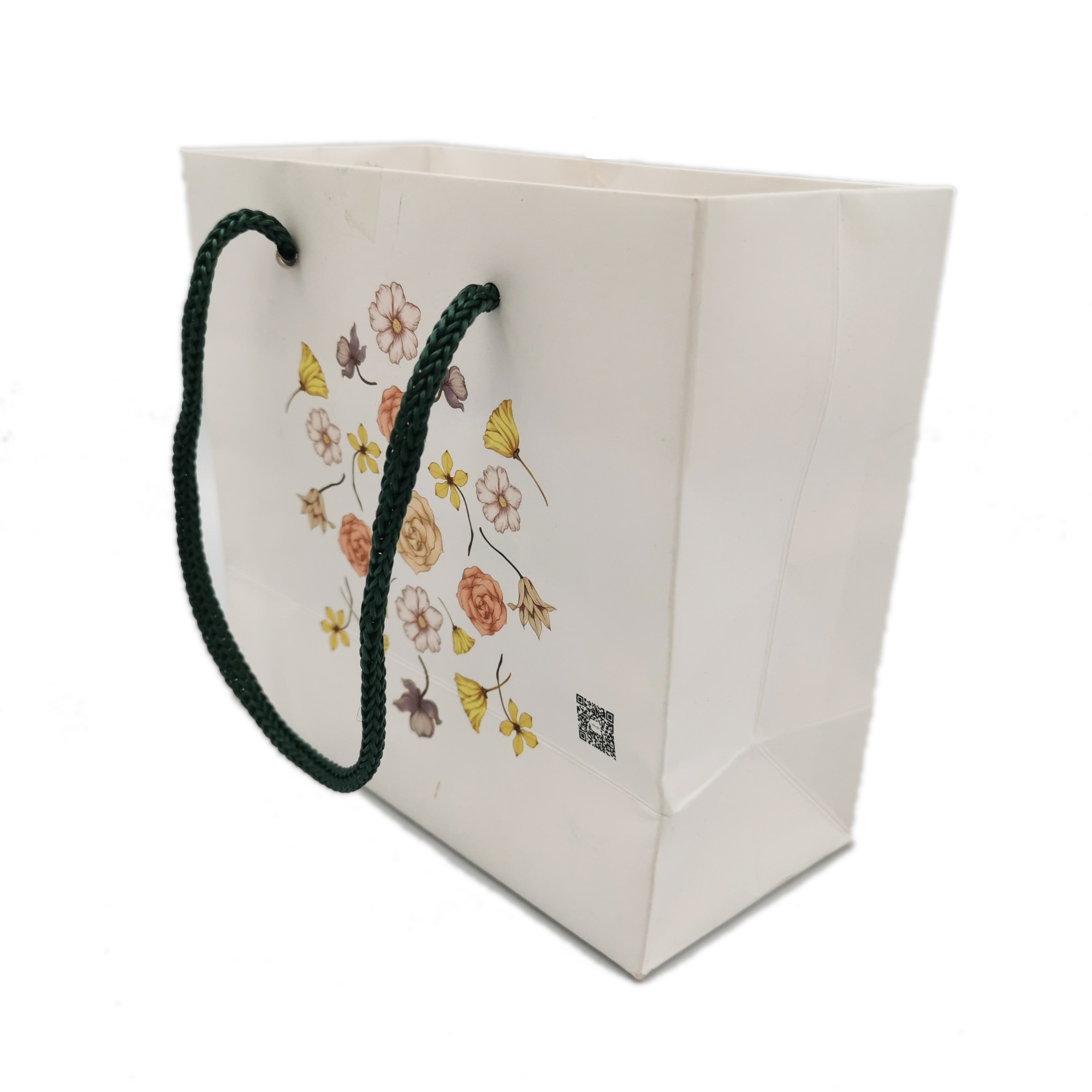 Custom logo private label mini luxury boutique retail thank you gift paperbag with handle personalized white paper shopping bags