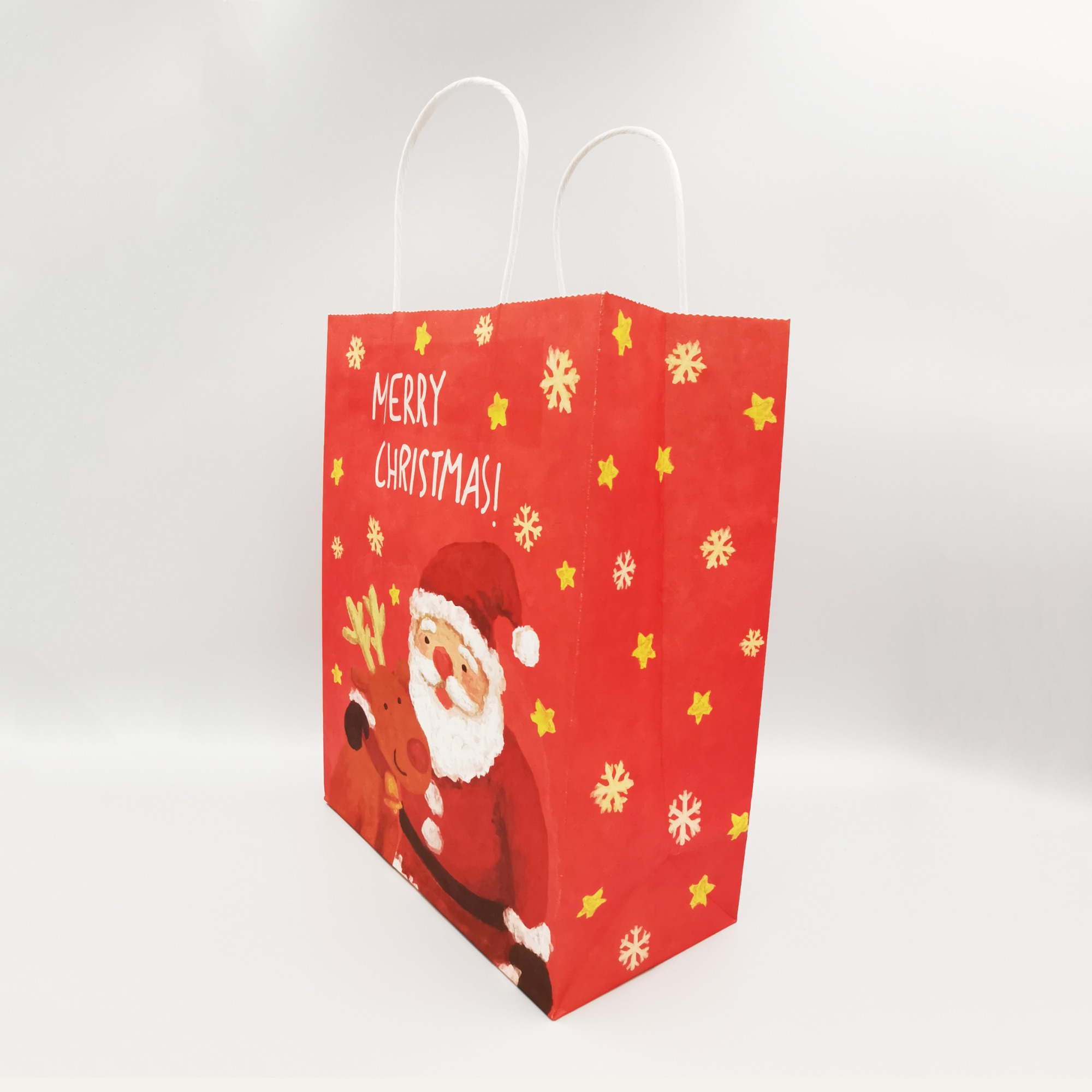 Tote Bag Kraft Paper Bag Storage Gift Packaging Christmas Gift Paper Bag Red Handbag