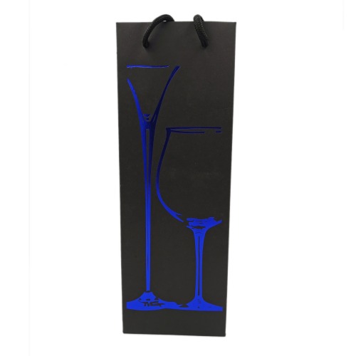 High Quality Custom Logo Wine Bottle Packaging Paper Bag With Handle