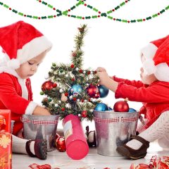 Felt Ball Garland Felt Banner Holiday Holly and Berries Felt Banner Pom Pom Garland