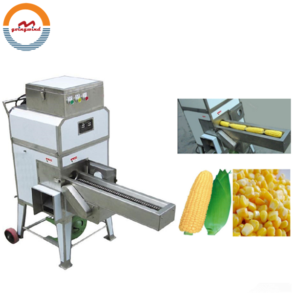 Automatic sweet corn shelling threshing seed removing machine