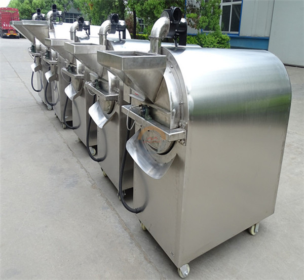 Automatic nut bean seeds grain roasting machine peanut chestnut sunflower cocoa chickpea electric gas fire rotary drum roaster