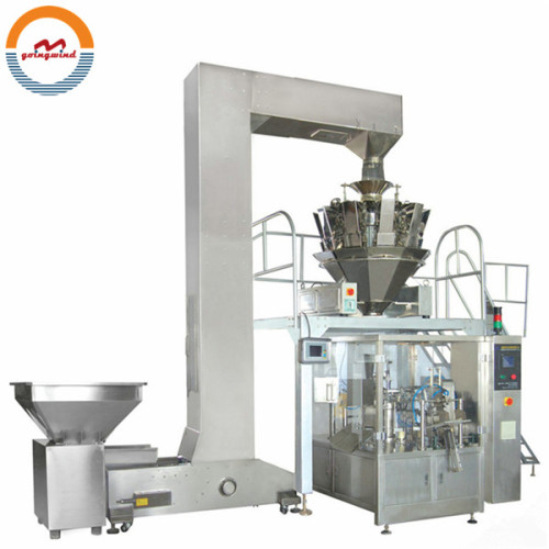 Automatic pre-made pouches weighing and packaging machine