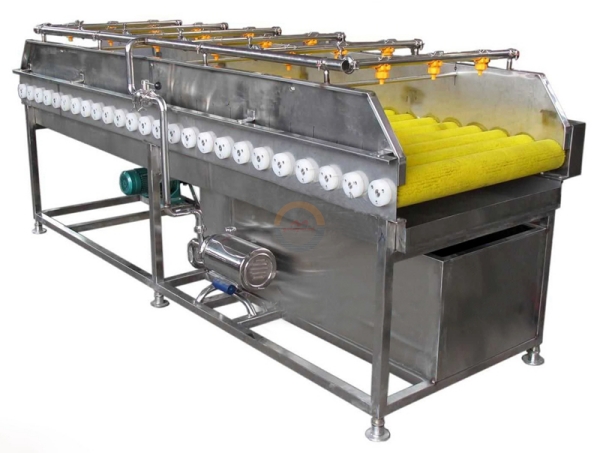 Good Price Automatic Fruit and Vegetable Brush Washing Machine Auto Industrial Fruits Vegetables Brush Washer for Sale
