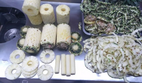 Automatic Industrial Pineapple Peeler Machine Auto Commercial Skin and Eye Peel Corer Slicer Cutter Equipment for Sale