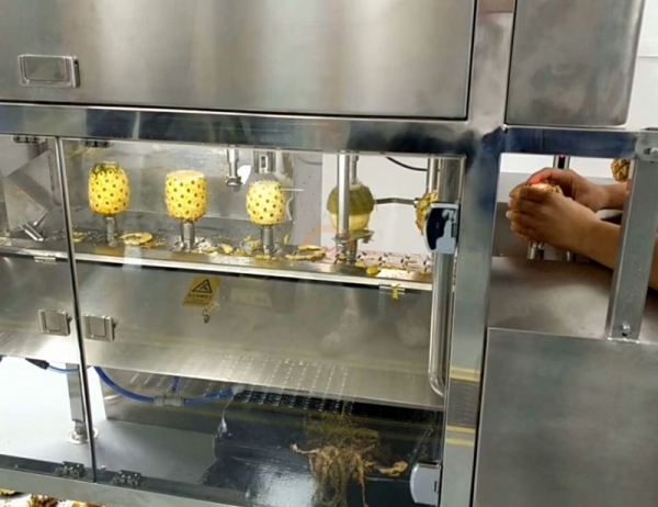 Automatic Industrial Pineapple Peeler Machine Auto Commercial Skin and Eye Peel Corer Slicer Cutter Equipment for Sale