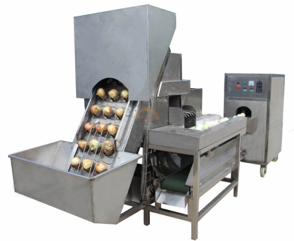 Good Price Automatic Commercial Onion Peeling Machine Auto Industrial Continuous Dry Onions Skinning Equipment China for Sale