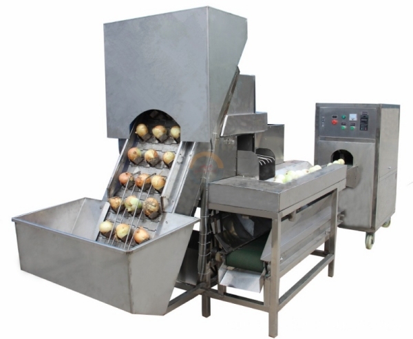 Good Price Automatic Commercial Onion Peeling Machine Auto Industrial Continuous Dry Onions Skinning Equipment China for Sale