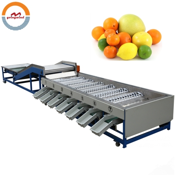 Automatic Commercial Round Fruit Grading Sorting Machine Auto Industrial Round Fruits Size Grader Sorter Equipment for Sale
