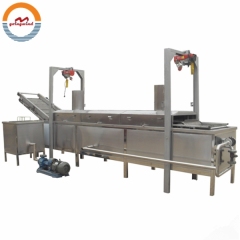 Good Price Automatic Continuous Belt Frying Machine Auto Industrial Conveyor Fryer Line Electric Gas Fry Equipment for Sale
