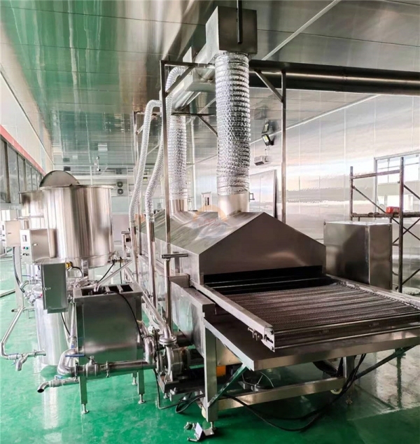 Good Price Automatic Continuous Belt Frying Machine Auto Industrial Conveyor Fryer Line Electric Gas Fry Equipment for Sale