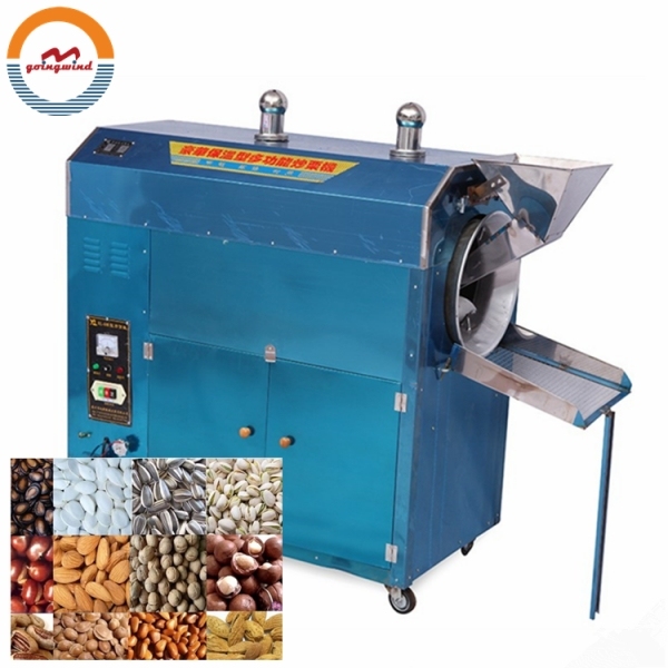 Good Price Automatic Small Chestnut Roasting Machine Auto Mini 220v Cashew Nut Almond Rotary Drum Electric Gas Roaster for Sale