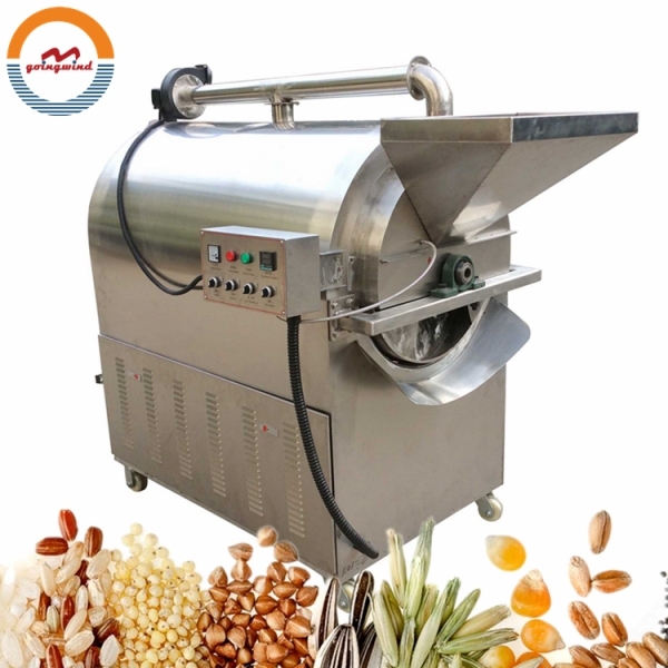Good Price Automatic Commercial Malt Roasting Machine Auto Barley Industrial Electric Gas Rotary Drum Roaster Oven for Sale