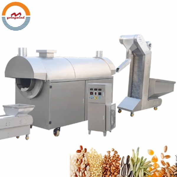 Good Price Automatic Continuous Grain Roasting Machine Auto Continous Sunflower Seed Grains Seeds Electric Gas Roaster for Sale